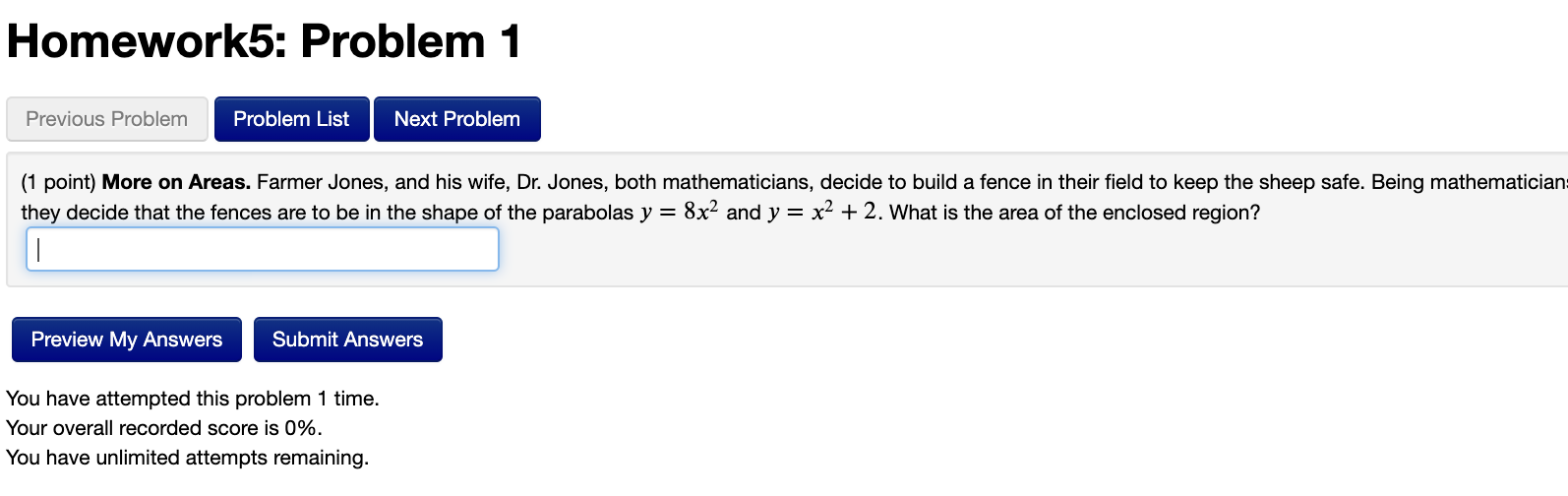  Please Help! Homework5: Problem 1 Previous Problem Problem List Next Problem