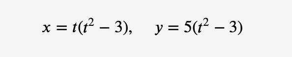  Consider the curve given by the parametric equations a) Determine the