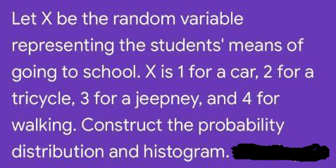 Let X be the random variable representing the students' means of