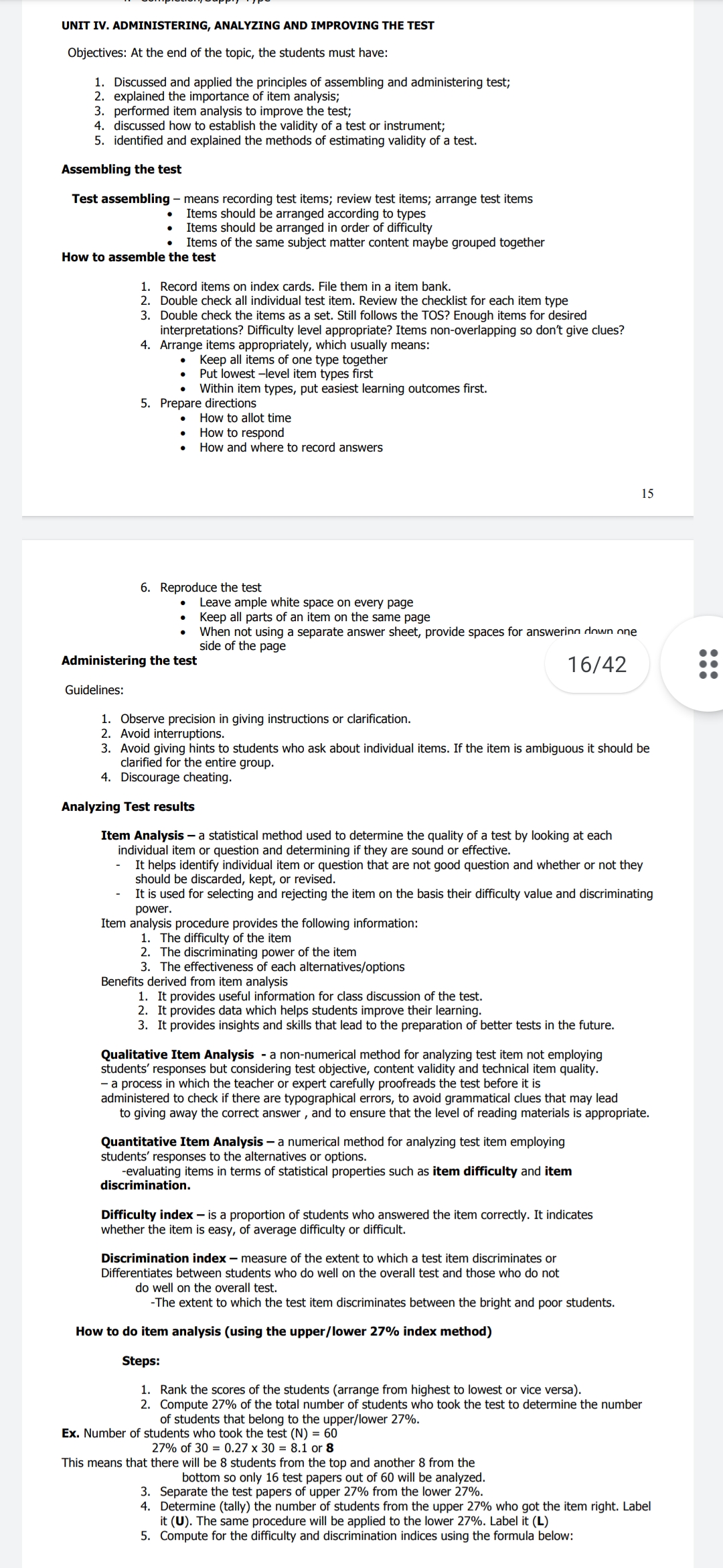 estimate reliability of a test using test-retest method? 4. What is the