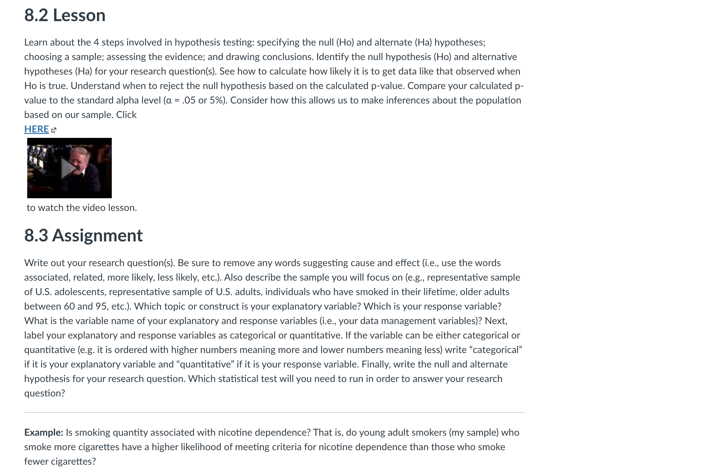 we need to make decisions concerning populations on the basis of information