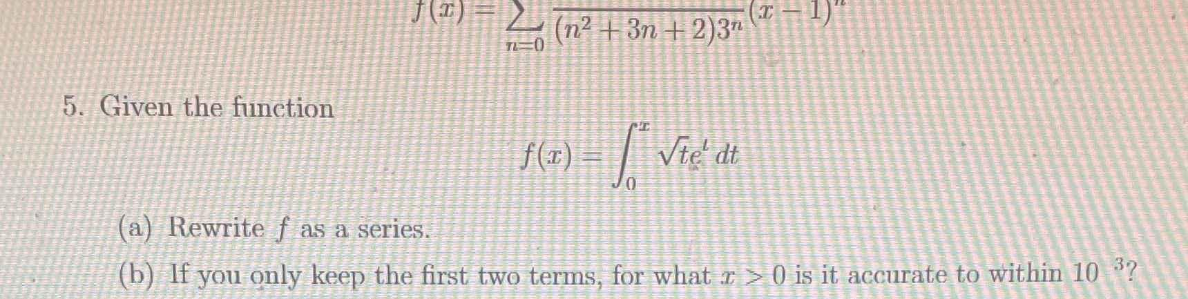 2 (n2 + 3n + 2)3 THI 5. Given the function