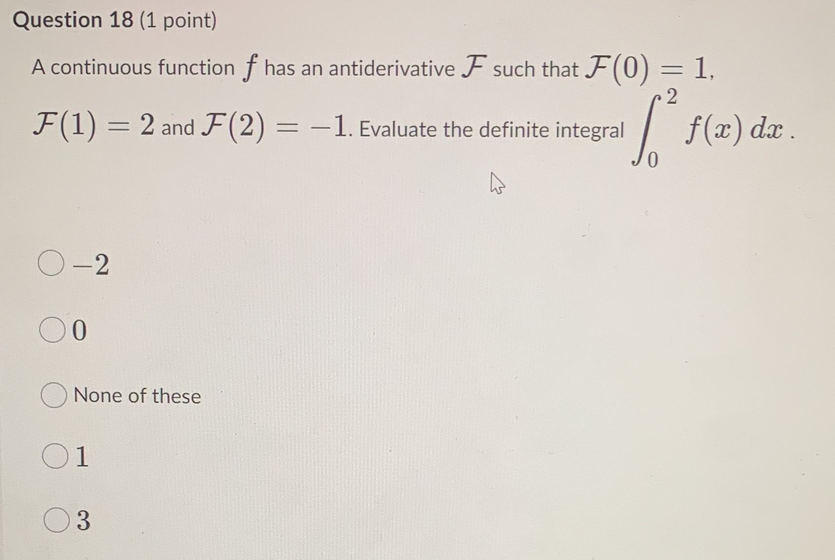 F such that F (0) = 1, 2 F(1) = 2 and