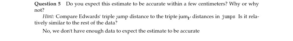 a few centimeters? Why or why not? Hint: Compare Edwards' triple jump