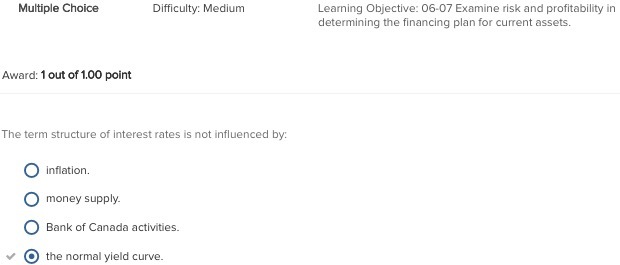 Multiple Choice Difficulty: Medium Learning Objective: 06-07 Examine risk and profitability