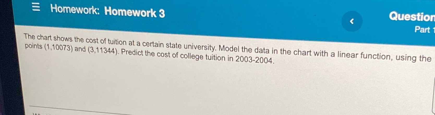 of tuition at a certain state university. Model the data in the