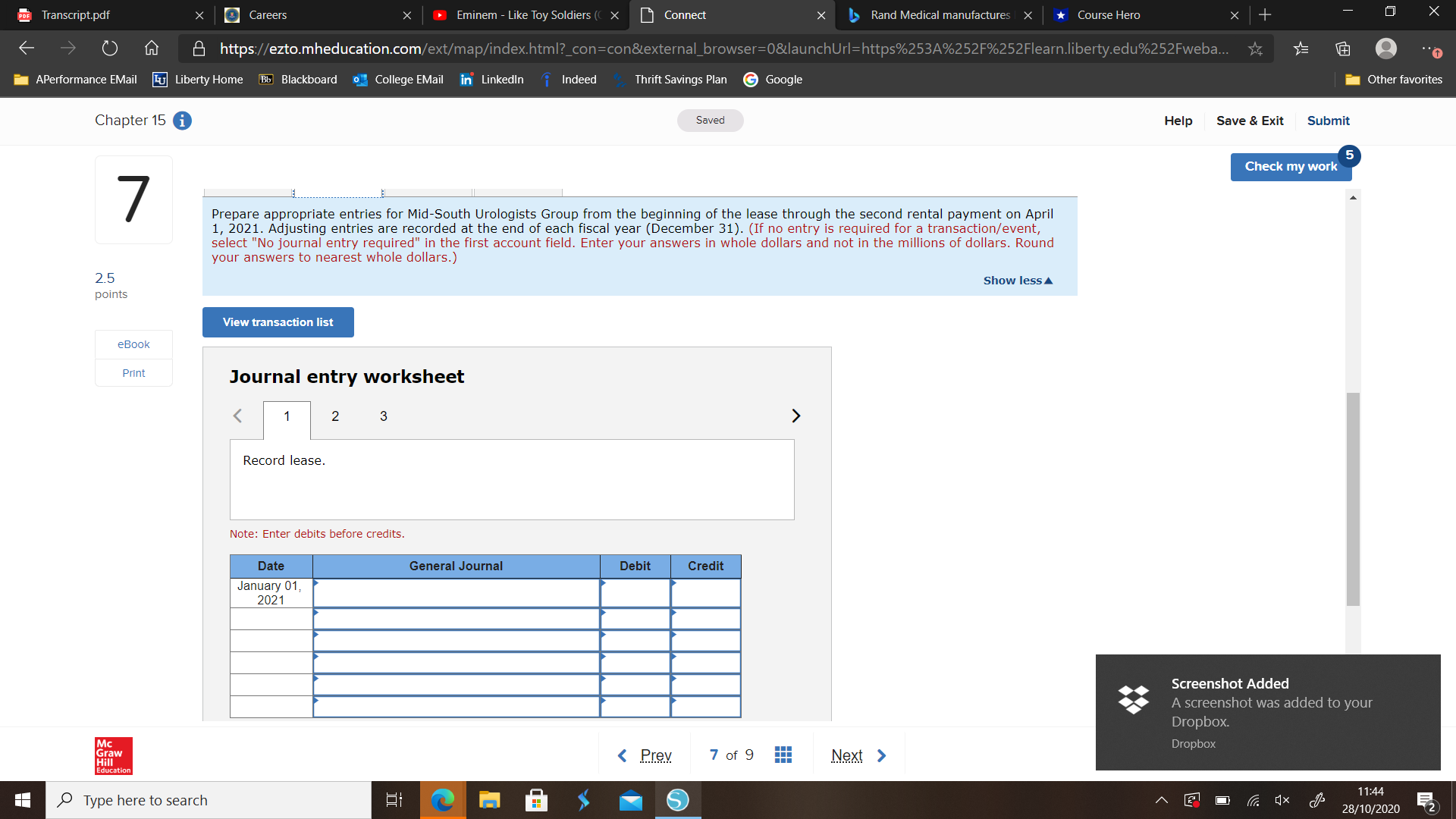 for $1,900,000 and leased it to Mid-South Urologists Group, Inc., on January