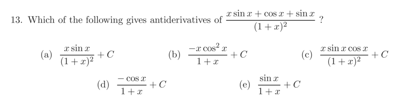 Is it possible to solve this without having to differentiate all