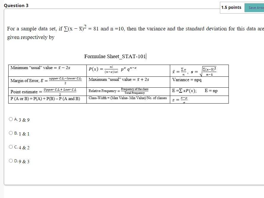 = Frequency of the class Total Frequency E =ExP(x); E =np P