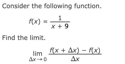 lim f(x + Ax) - f(x) Ax - 0 Ax
