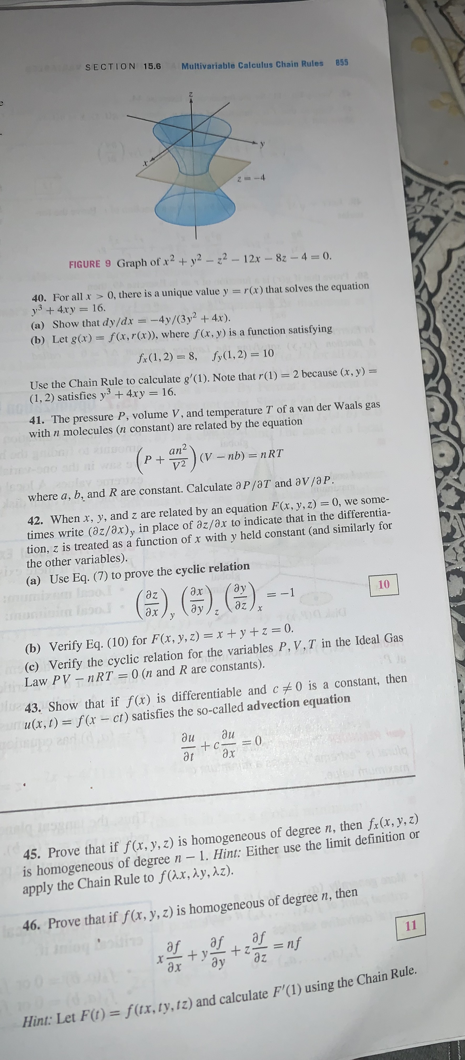 at the point specified. (b) Assume th 11. af/au and af/av at