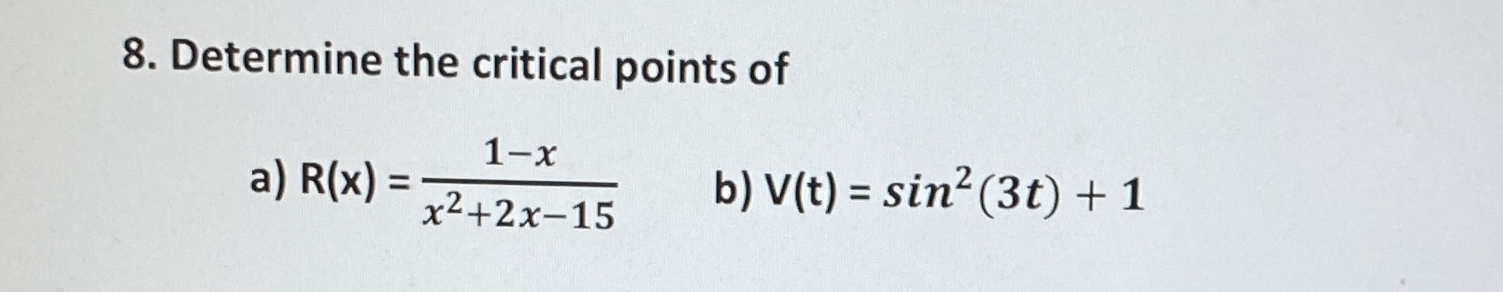 V(t) = sin2(3t) + 1
