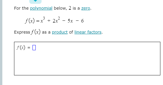 =x + 2x - 5x - 6 Express f (x ) as