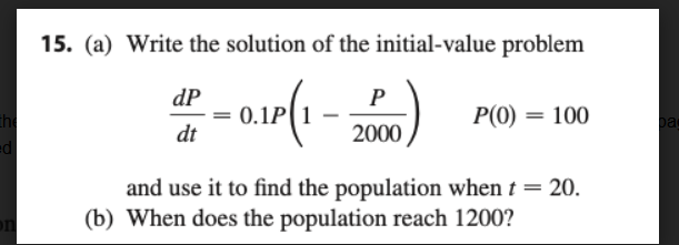 = 0.1P(l L) P(0) = 100 d: 2000 and use it to