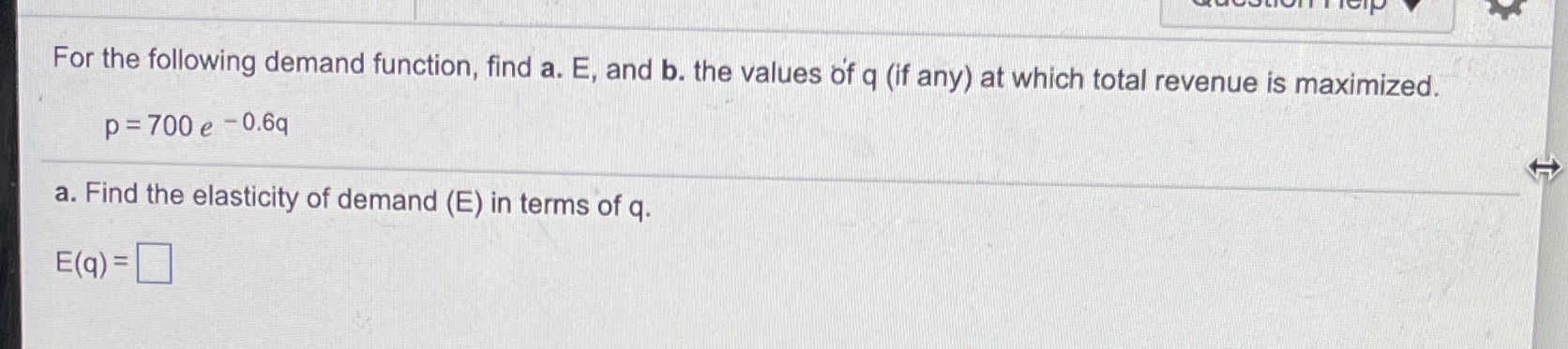 a. E, and b. the values of q (if any) at which