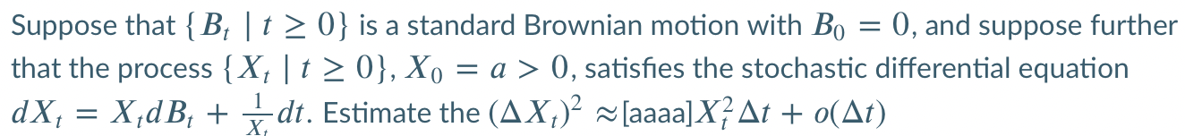  Please calculate the answer [aaaa] Suppose that { B, | t