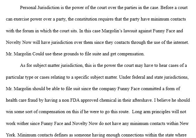 Personal Jurisdiction is the power of the court over the parties in
