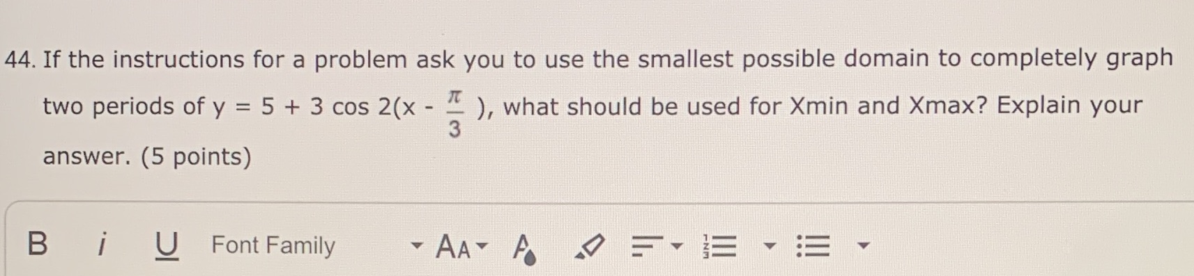  44. If the instructions for a problem ask you to use