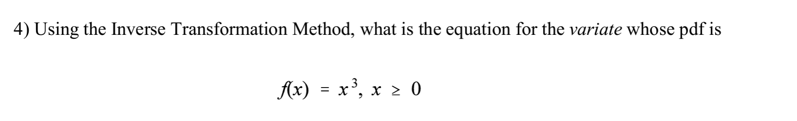 the variate whose pdf is Ax) = x', x 20