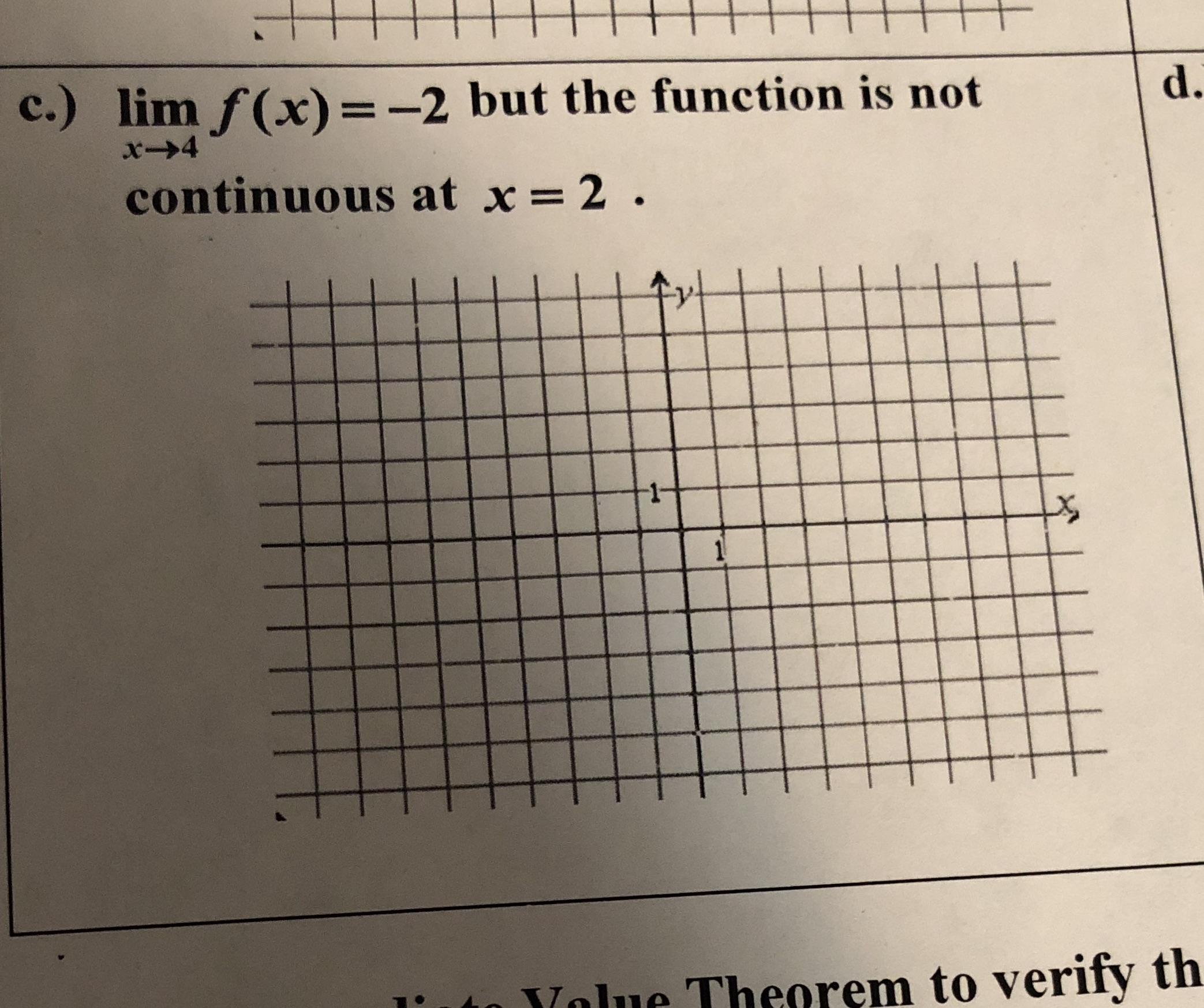  Can you sketch the function. Thanks c.) lim f(x) = -2
