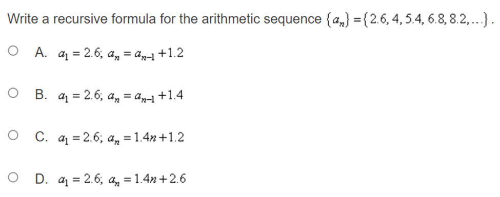 O A. 1, 2, 4, 8, 16 O B. 1, 4, 16,