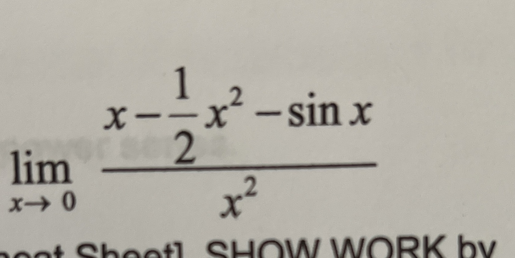 polynomial with minimum of 5 terms X - x - sin x