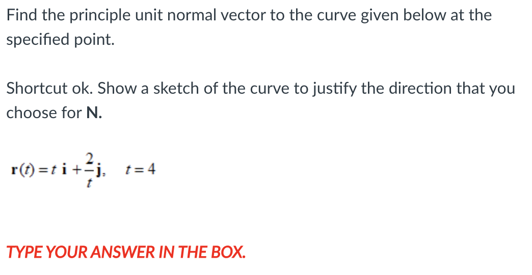 at the specied point. Shortcut ok. Show a sketch of the curve