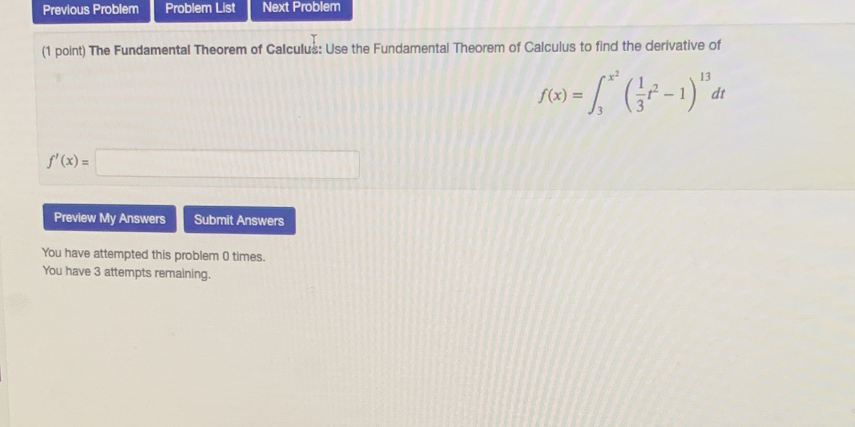 of Calculus: Use the Fundamental Theorem of Calculus to find the derivative