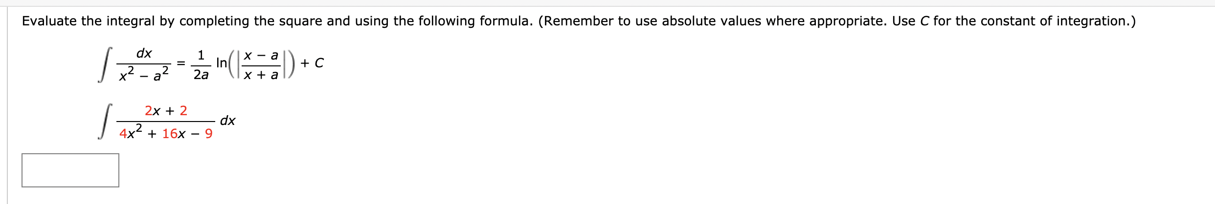 what is the answer to this question? Evaluate the integral by