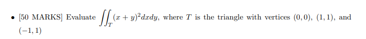 vertices (O, O), (1, 1), and