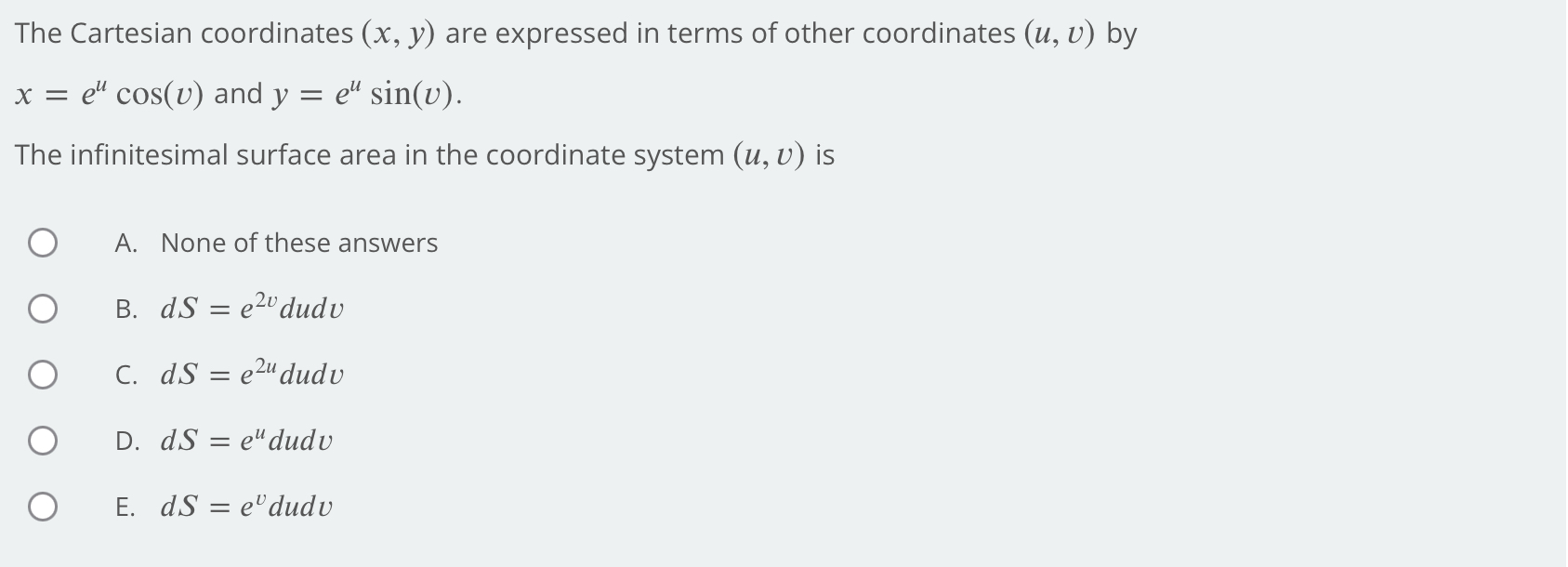 thx for help The Cartesian coordinates (x, y) are expressed in