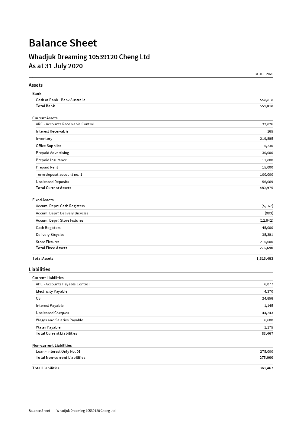 Bank - Bank Australia Whadjuk Dreaming 10539120 Cheng Ltd From 1 July