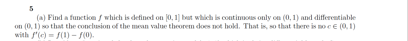  5 (a) Find a function f which is dened on [07