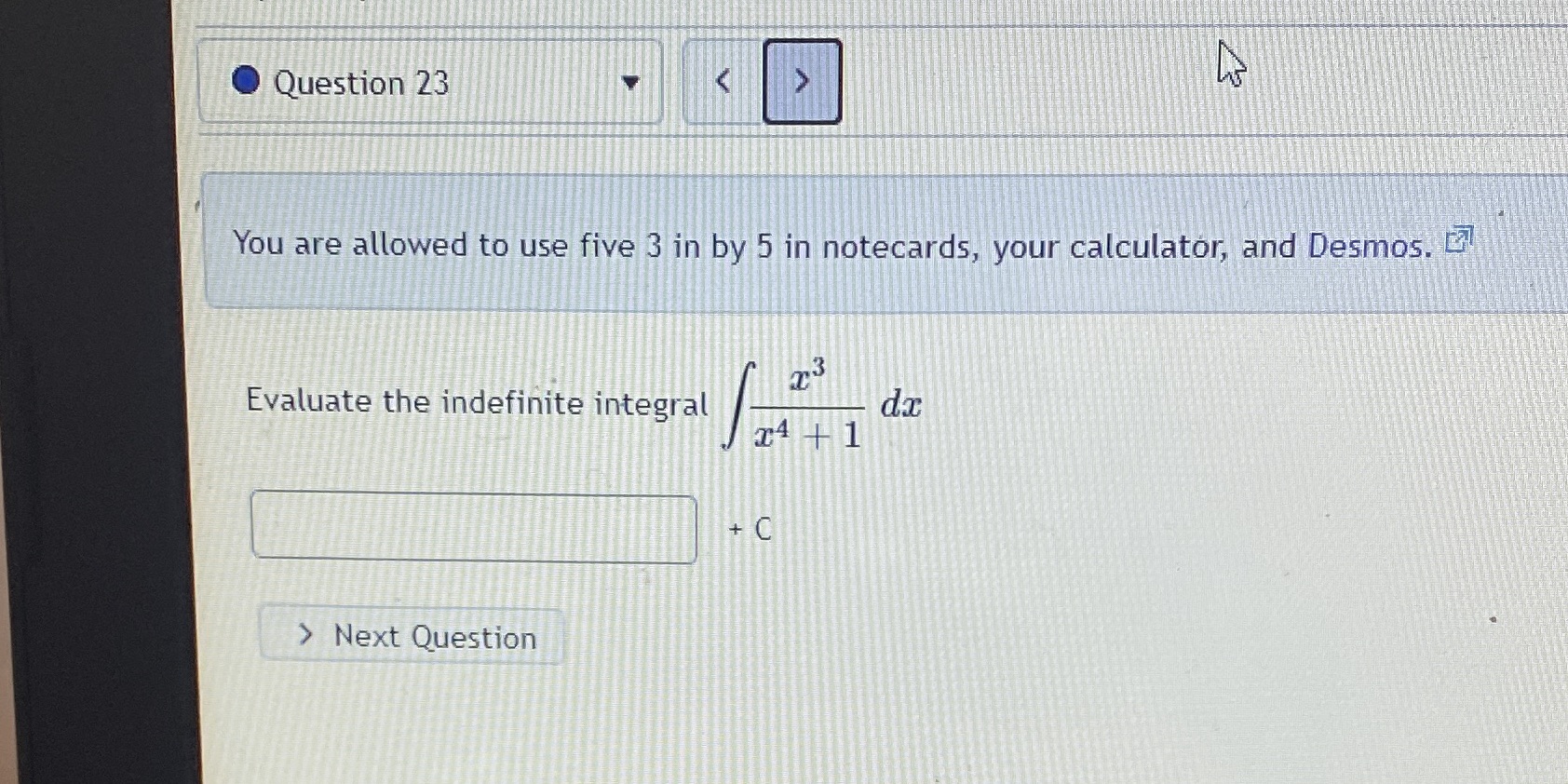 Question 23 A V You are allowed to use five 3