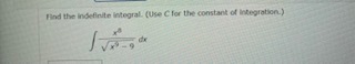  I led the indefinite Intogial (ce Cfor time constant integration)