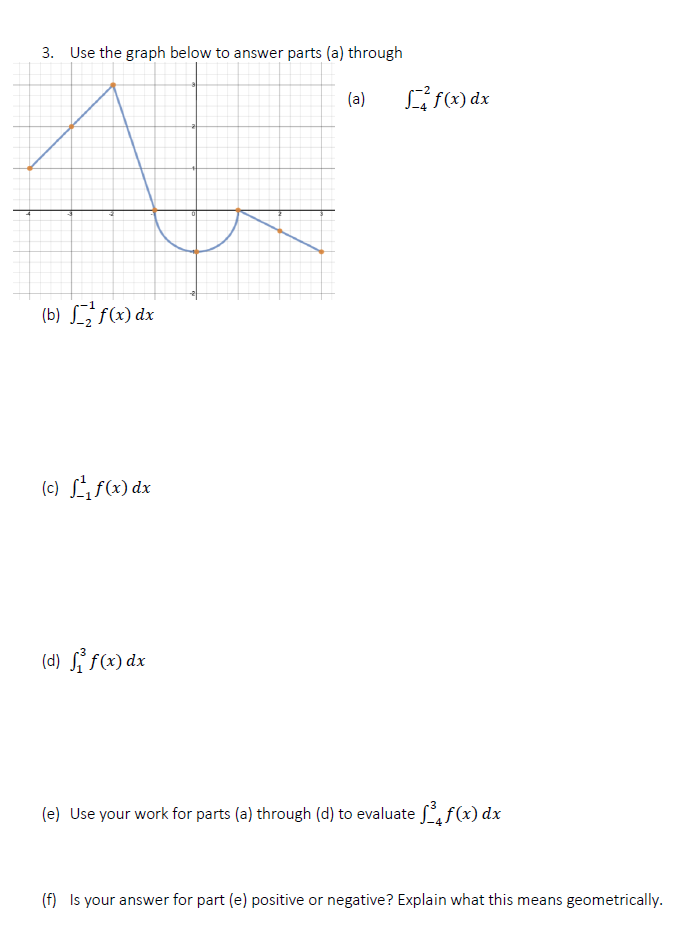  3. Use the graph below to answer parts (a) through (a)