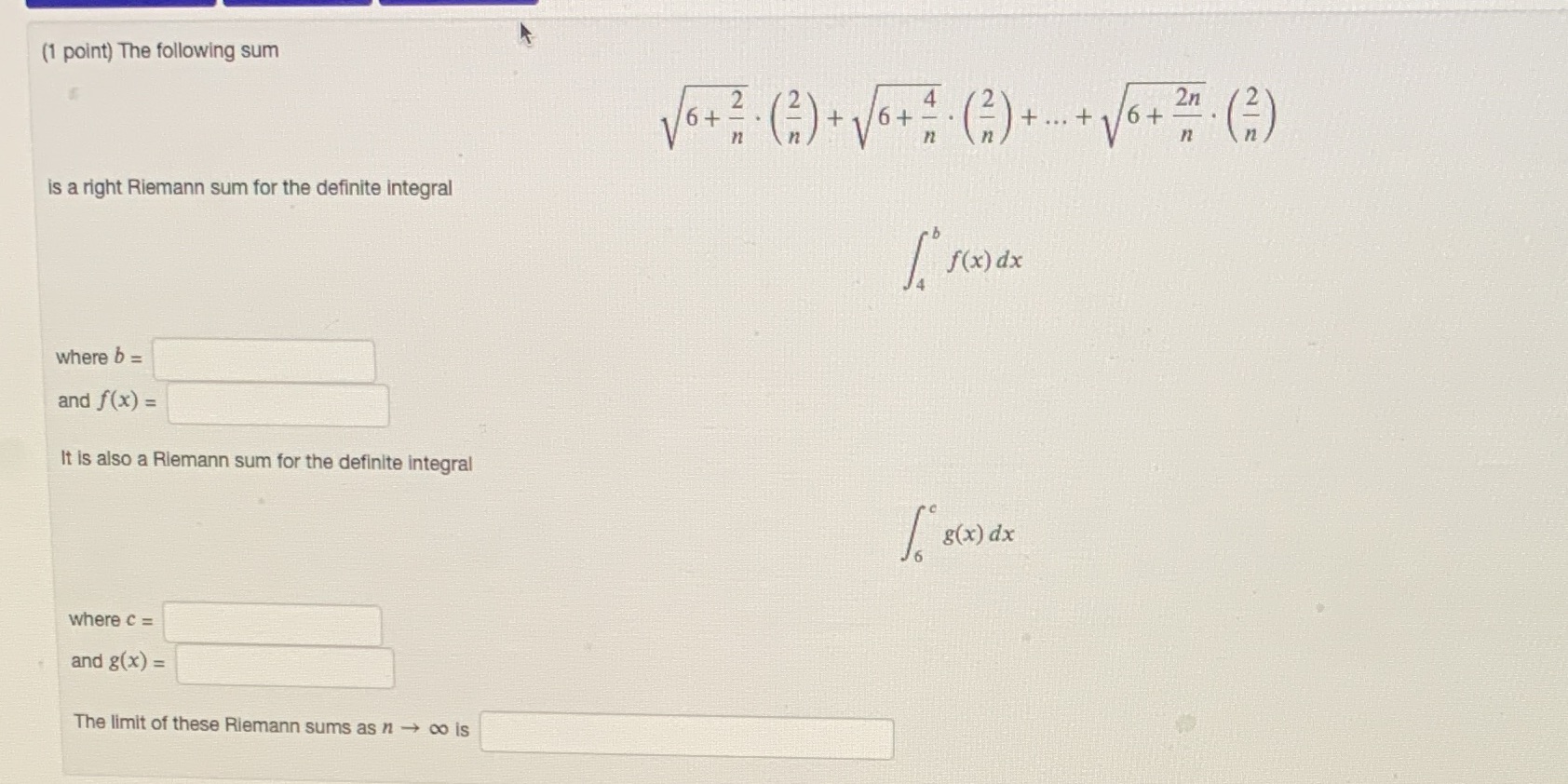  (1 point) The following sum 16 + 2. ( 2 )
