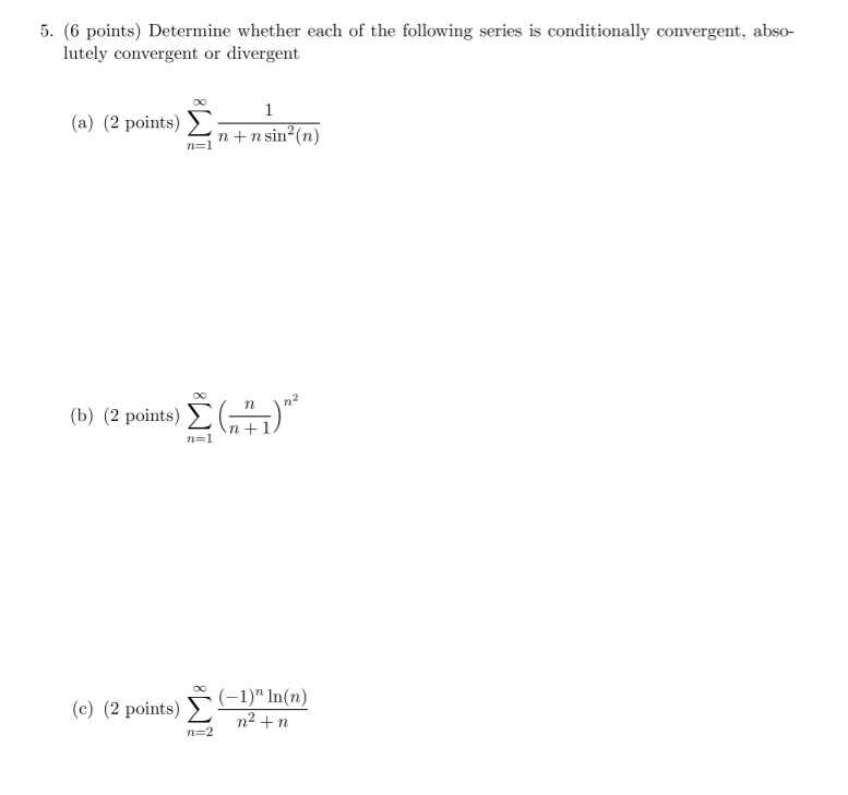 Please help with the following calculus question: 5. (6 points) Determine
