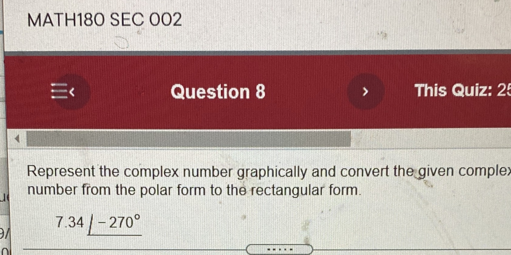 and convert thqgiven complo number from the polar form to the rectangular