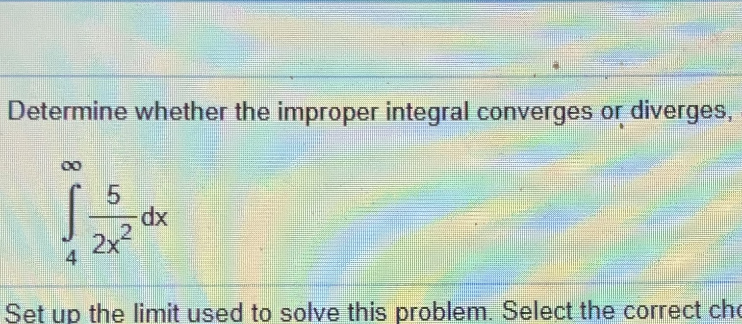x- 4 Set up the limit used to solve this problem. Select