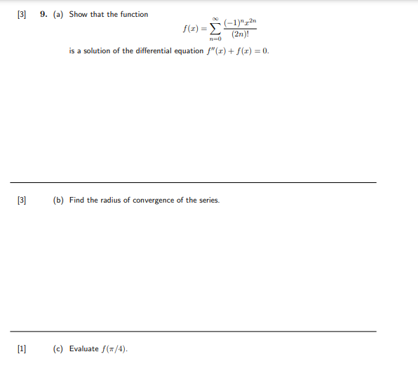  kindly solve this [3] 9. (a) Show that the function f()