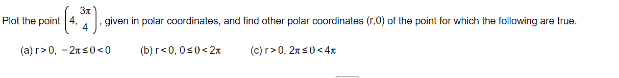 inc ( a , ) . given in Plot the point