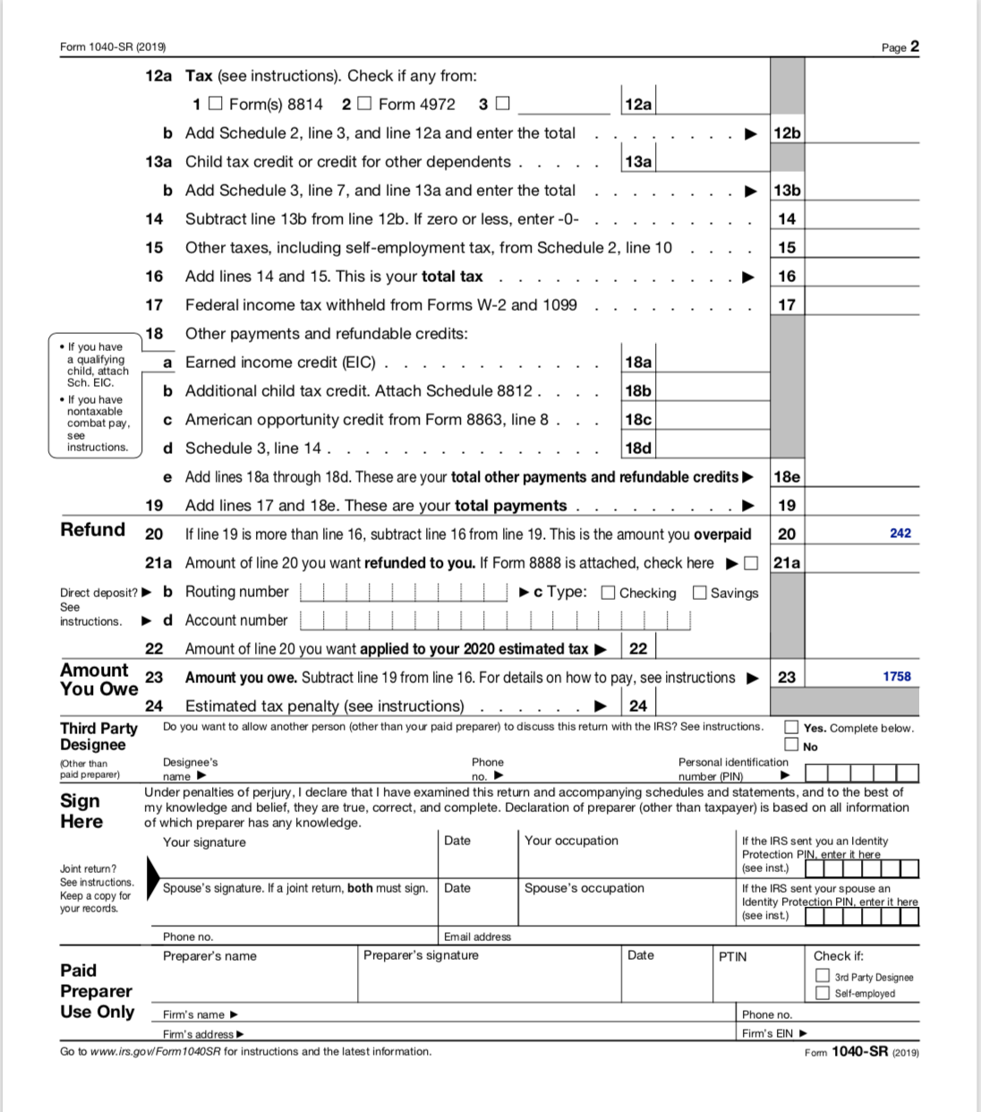 2019, they received Social Security benefits of $10,000. Both Alton and Clair