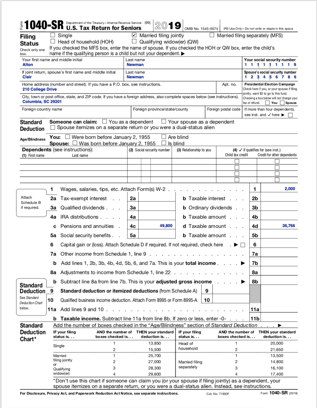 Alton, who retired on January 1, 2019, receives benefits from a qualified