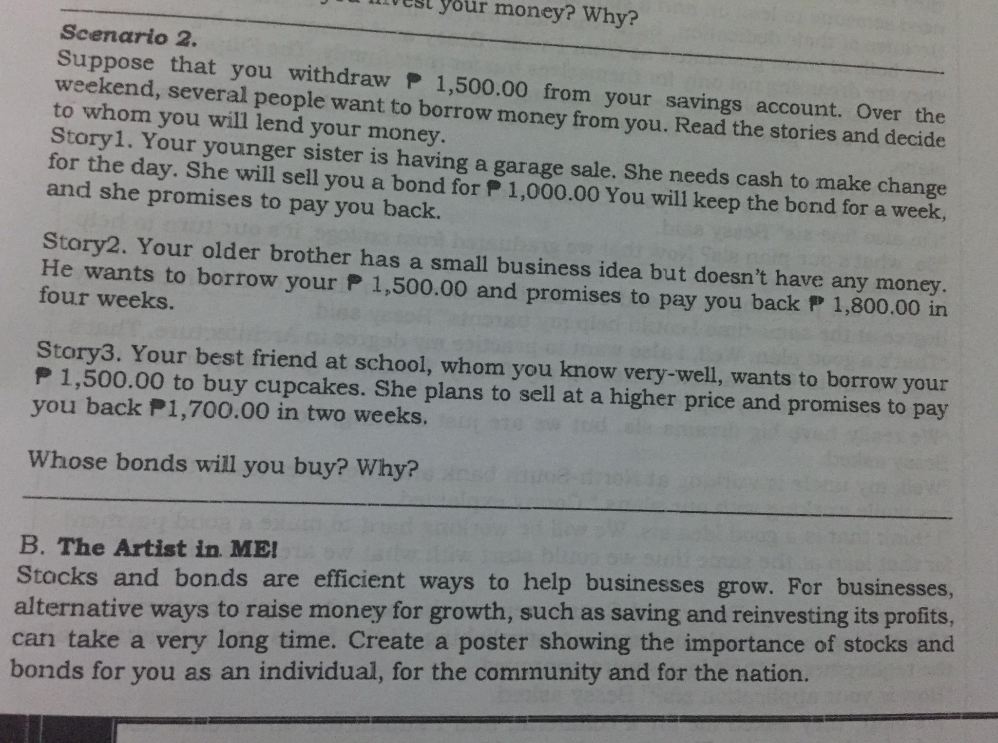 with a par value of P 500.00 Mrs. Josefina Ragma owns 200
