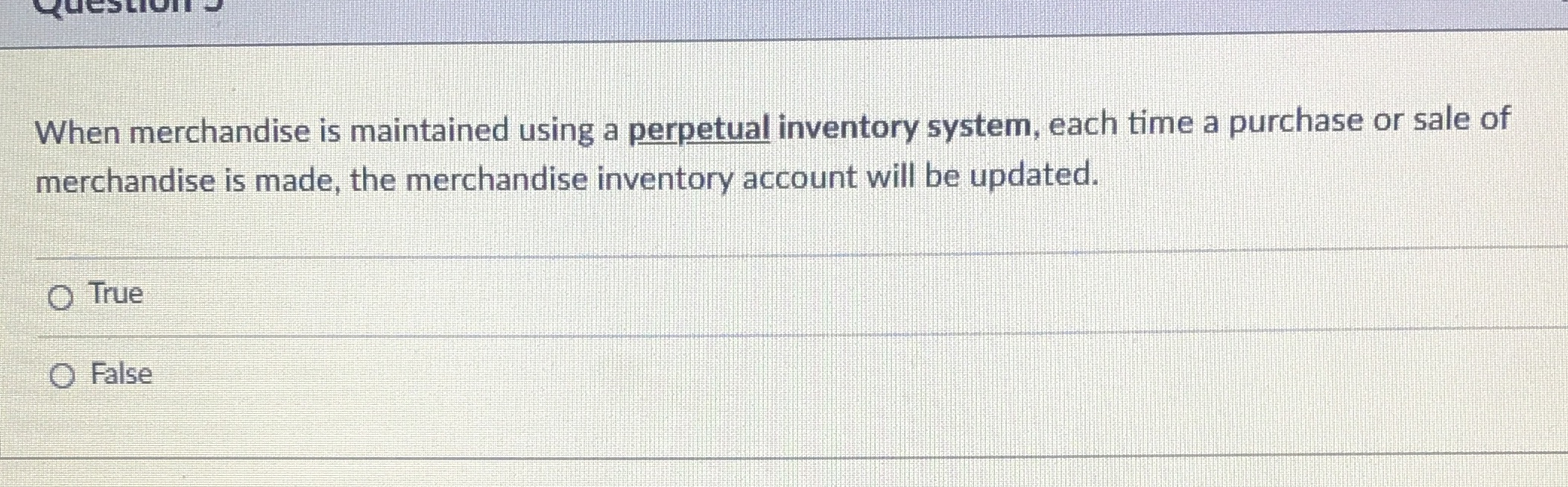a purchase or sale of merchandise is made, the merchandise inventory account