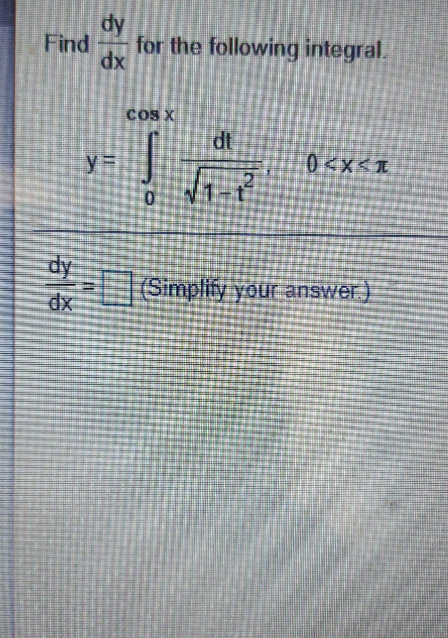 for the following integrate