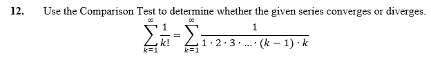 Comparison Test to determine whether the given series converges or diverges. iii