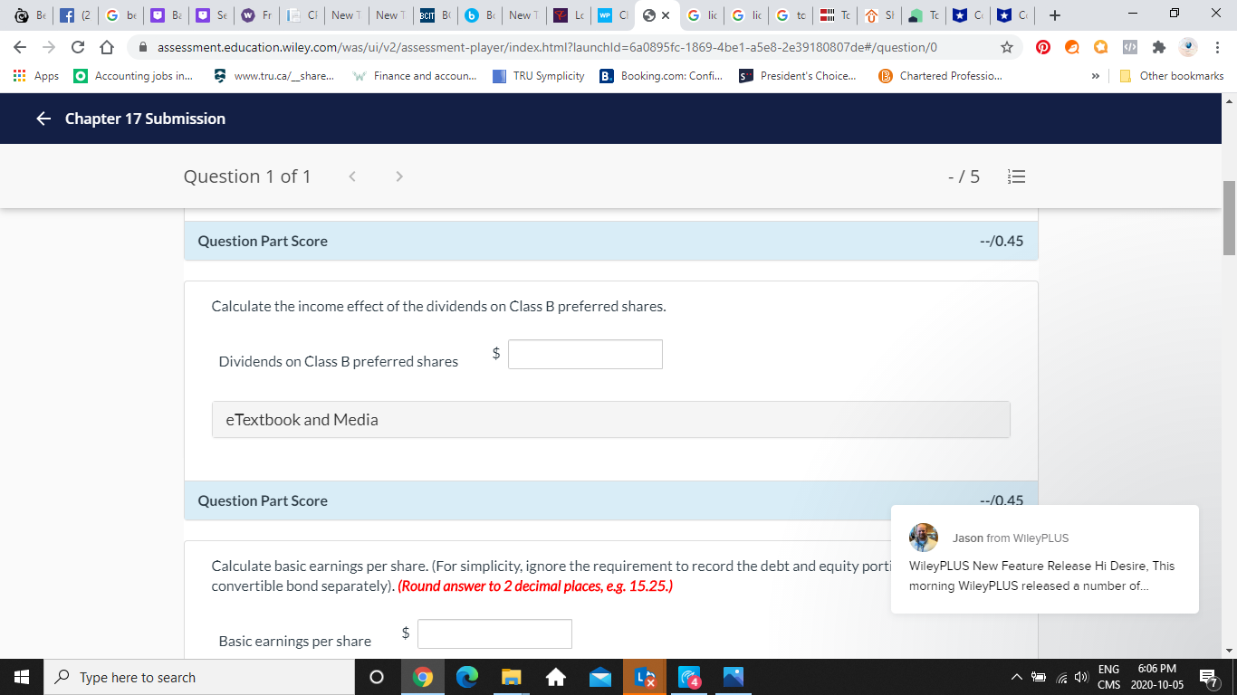 to 2 decimal places, e.g. 15.25.) morning WileyPLUS released a number of...