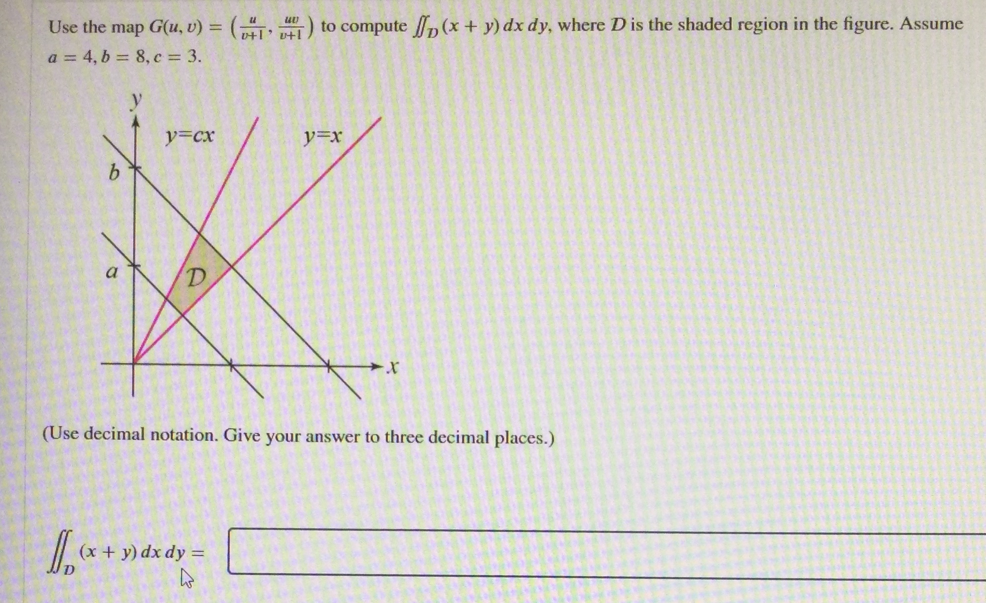 Use the map G(u, v) = ( ) to compute Jp